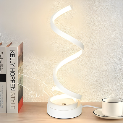 Lampe de table LED en spirale