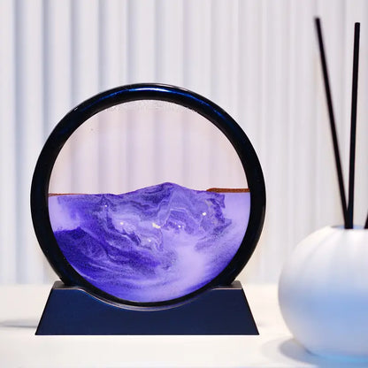 Mirage Temporel - Sablier 3D Paysage en Mouvement