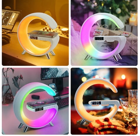 Lampe Intelligente d’Ambiance Multifonctionnelle - Chargeur à Induction & Reveil