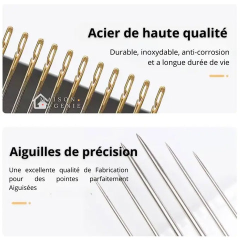 Etui à Aiguilles de Couture Magiques pour Enfilage Immédiat sans Tracas (30 par Etui)