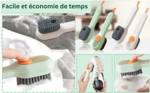 CleanSweep - Brosse à chaussure avec distributeur