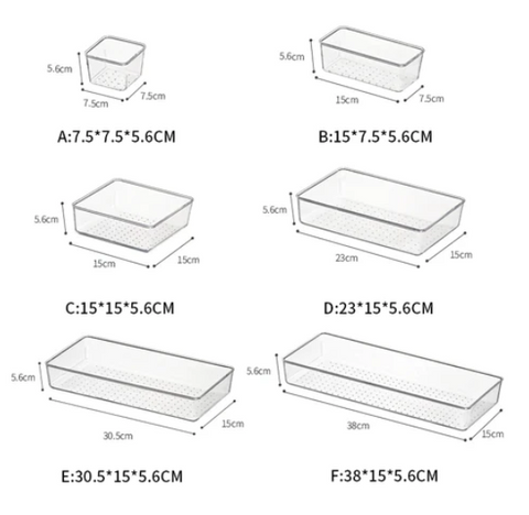 Organisateur de Tiroirs à Plateaux en Acrylique Transparent