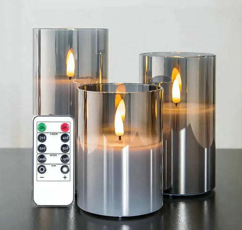 Bougies LED Premium sans flamme - Lot de 3