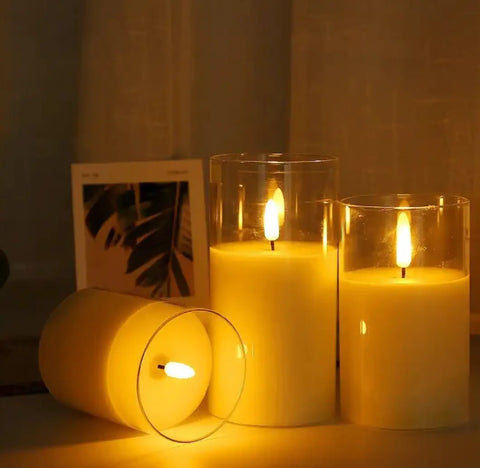Bougies LED Premium sans flamme - Lot de 3