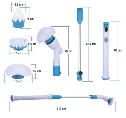 Brosse de Nettoyage Électrique Télescopique - TurboClean