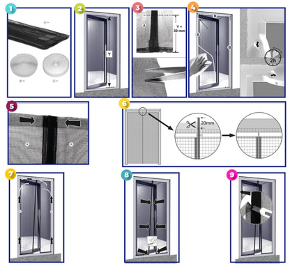 Moustiquaire Magnétique Premium pour Porte - InsectGuard