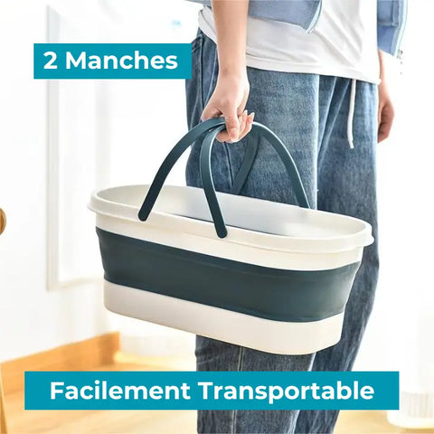 Seau pliant rectangulaire à vadrouille Pratique