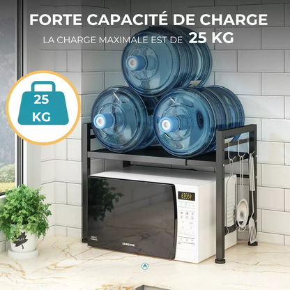 Étagère de Rangement Réglable pour Micro-Ondes