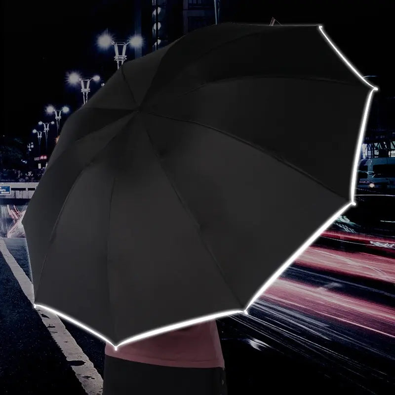 Parapluie avec LED et lampe de poche intégrée