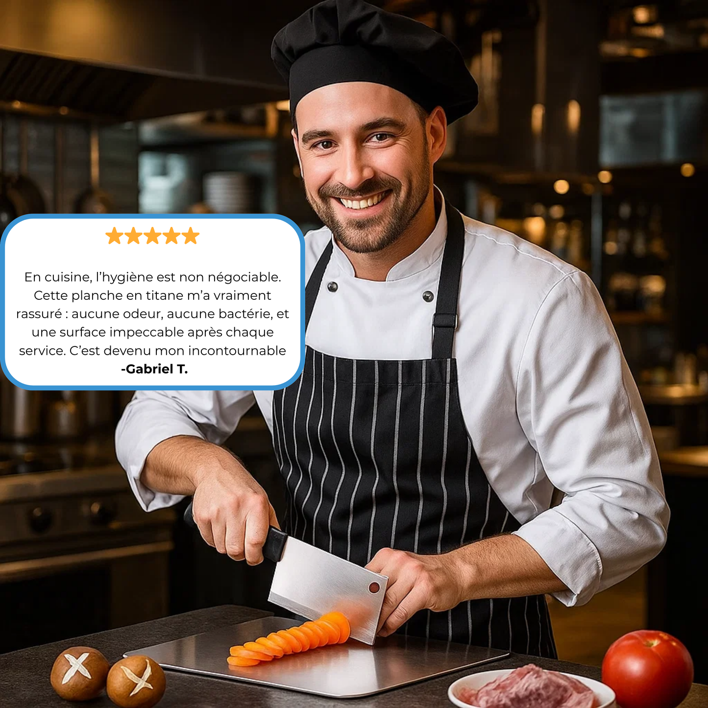 Planche à Découper en Titane - Pour une cuisine Saine et Sans Danger