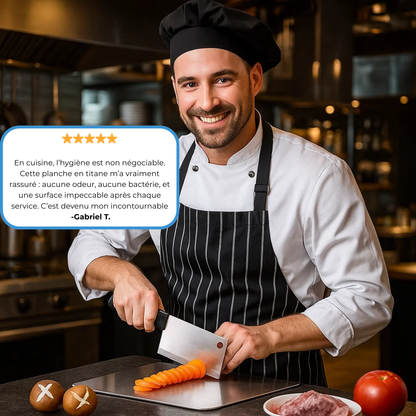 Planche à Découper en Titane - Pour une cuisine Saine et Sans Danger