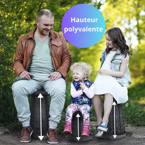 Tabouret Télescopique Pliable ( + Sac de Rangement Offert)