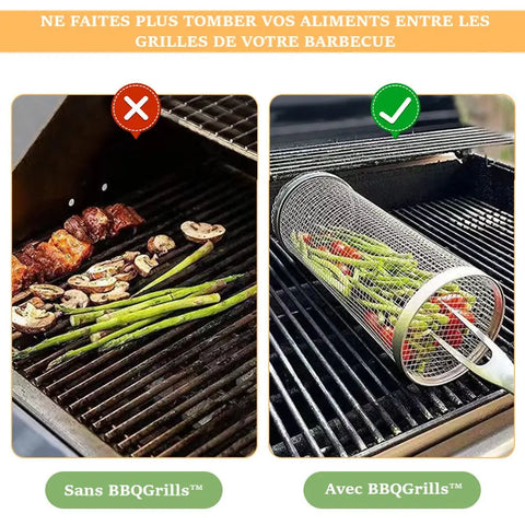 BBQGrill️ Rotatif - Griller tout aliment parfaitement sans chute