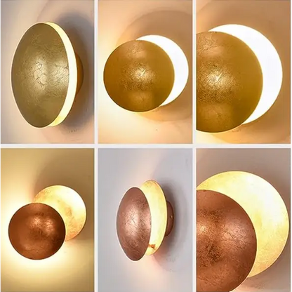 Applique Murale - Art Scandinave Moderne en forme d’éclipse.