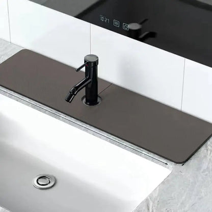 AquaMat - Tapis absorbant pour robinet Marron / M (10x60 cm)