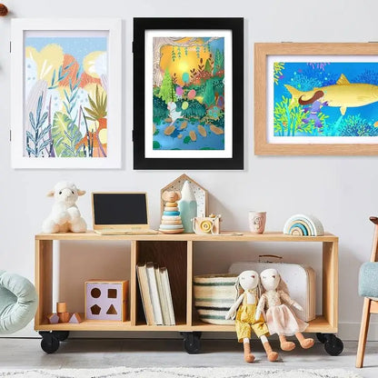 Cadre Dessins Magique & Magnétique en Bois pour Petits Artistes
