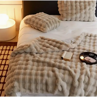 Couverture chaude et moelleuse - 100cm x 160cm / Marron