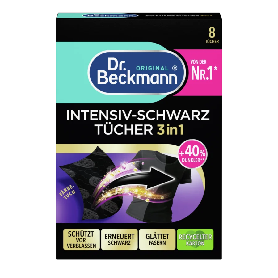 BlackCare by Dr. Beckmann – Lingettes Noires Intensives 3-en-1