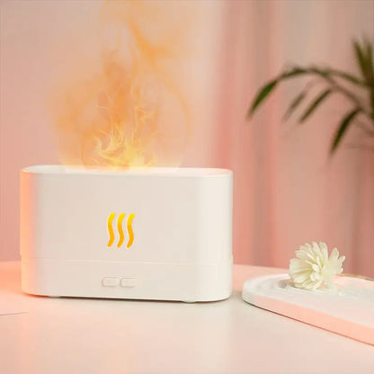 Diffuseur De Parfum à Effet Flamme - blanc