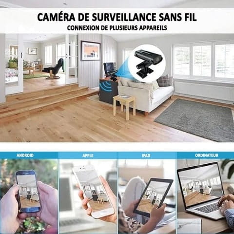 Mini Caméra de Surveillance Sans Fil 1080p HD - SécuriVue™