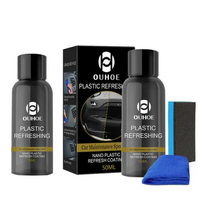 ÉclatAuto - Restaurateur de Plastique Révolutionnaire ( + Brosse & Chiffon Microfibre inclus)