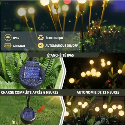 La magie de lampe effet luciole à énérgie solaire