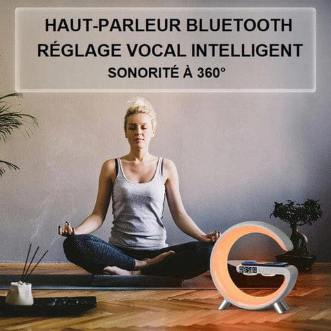 Lampe Intelligente d’Ambiance Multifonctionnelle - Chargeur à Induction & Reveil
