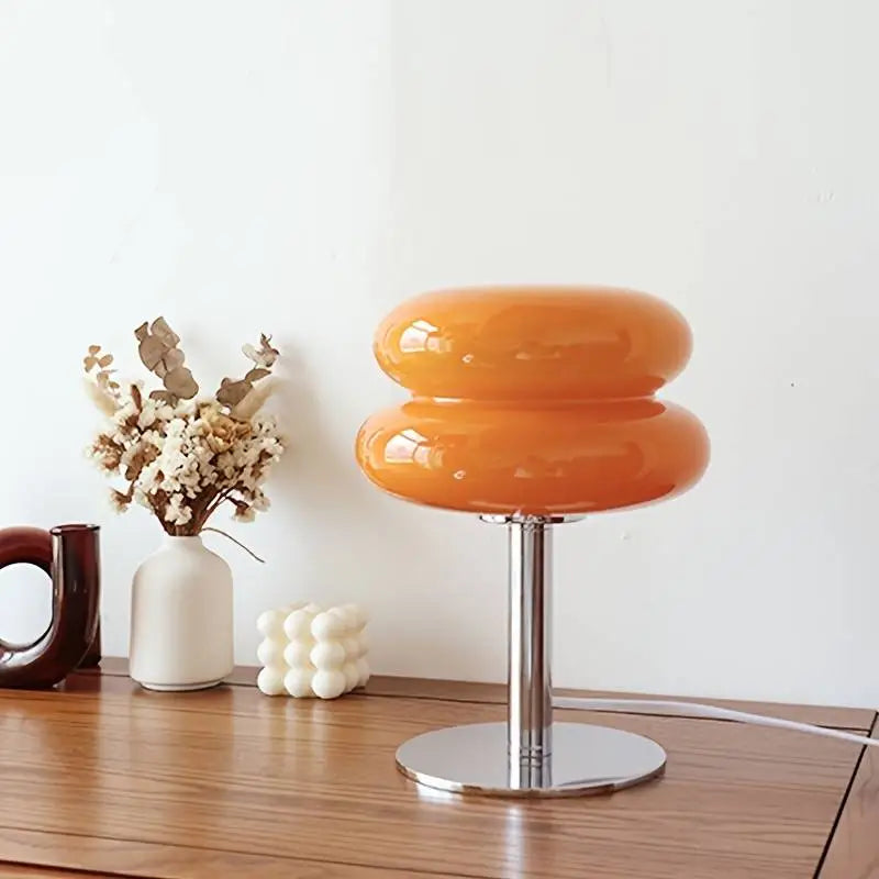 Lampe de Chevet Minimaliste en Verre: Charme Rétro & Élégance Intemporelle - Orange