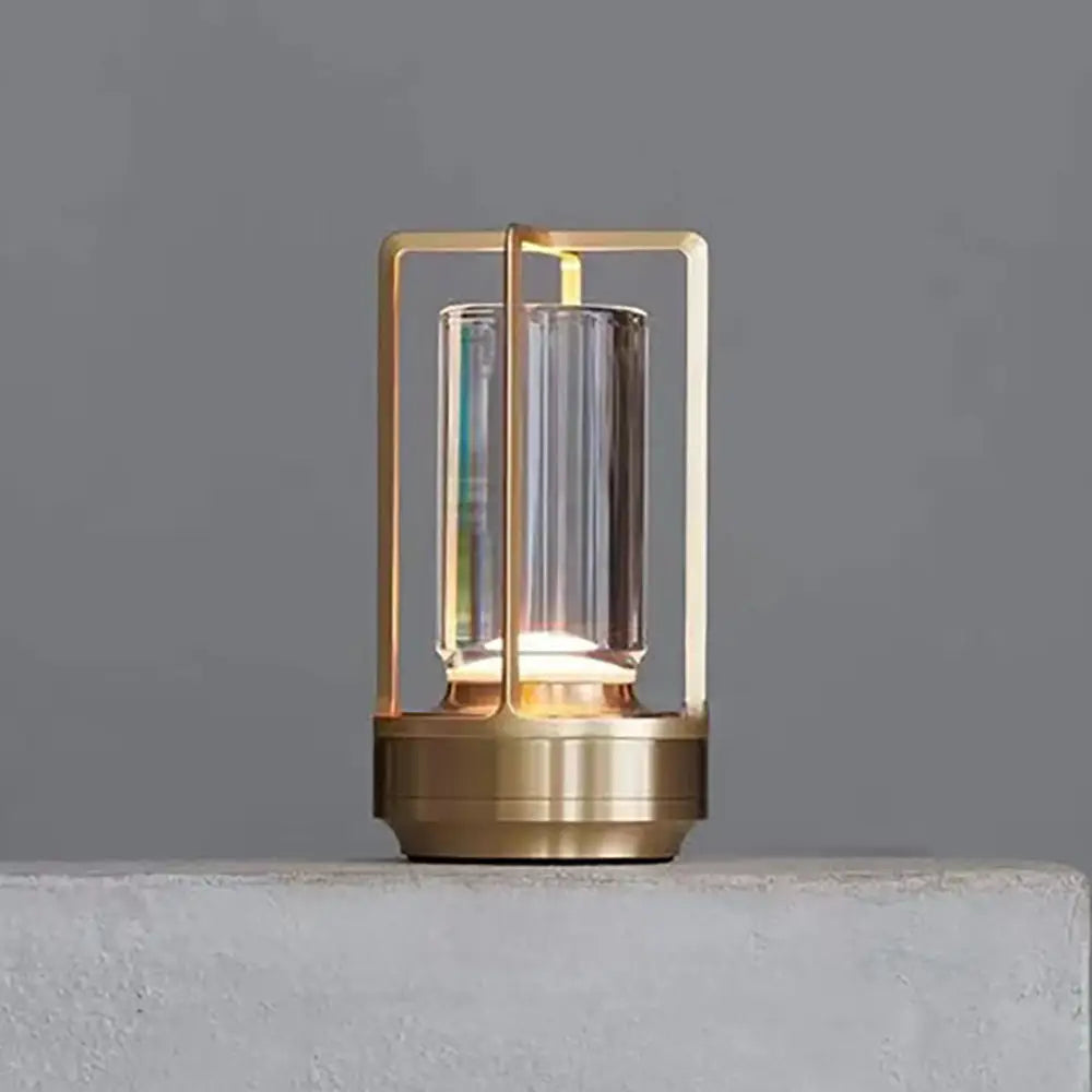 Lanterne de Table Moderne sans Fil - Or