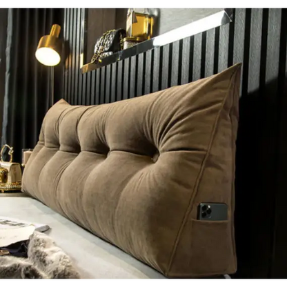 Oreiller compensé - Confort de luxe pour un sommeil réparateur Marron / Moyen– (150 cm x 50 20 cm)