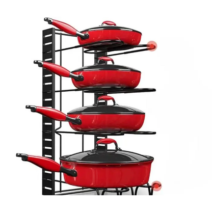 Organisateur de poêles & Casseroles Ajustable - 5 Niveaux