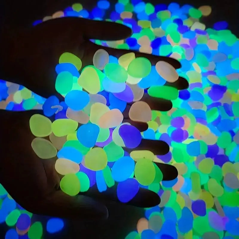 Pierres phosphorescentes en Résine - Décoration Scintillante Multicolore
