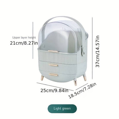 Boîte De Rangement à Tiroirs Multi-niveaux - Organisateur Cosmétique Ou Bureau En Plastique Blanc