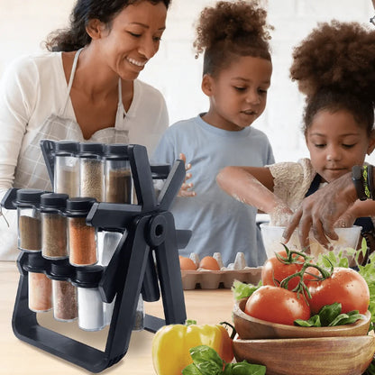 Étagère à Épices Rotative 360° ( 18 Pots )
