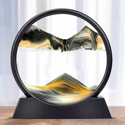 Mirage Temporel - Sablier 3D Paysage en Mouvement