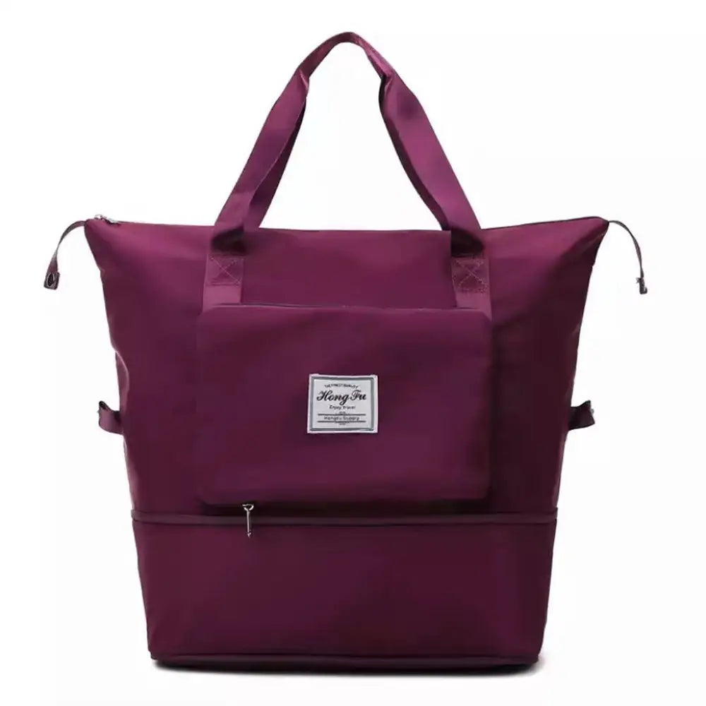 Sac de Voyage Étanche et Pliable Travely - Cerise