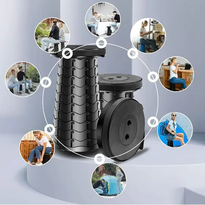 Tabouret Télescopique Pliable ( + Sac de Rangement Offert)