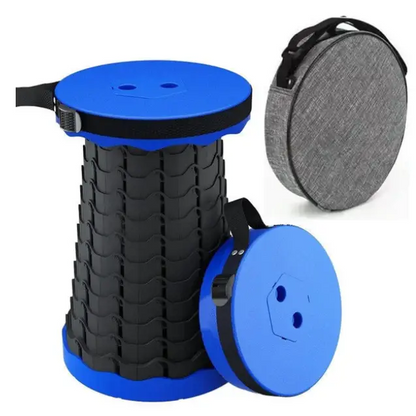 Tabouret Télescopique Pliable ( + Sac de Rangement Offert) - Bleu