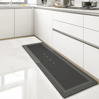 Tapis de Cuisine Confortable Imperméable & Antidérapant en Polymères absorbants - Gris Foncé / M (40X80 cm)