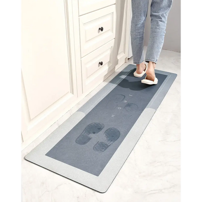 Tapis de Cuisine Confortable Imperméable & Antidérapant en Polymères absorbants - Gris Bleu / S (40X50 cm)