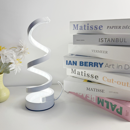 Lampe de table LED en spirale