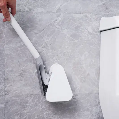 TriClean - Brosse de toilettes en Silicone Ultra - efficace ( + Support Offert)
