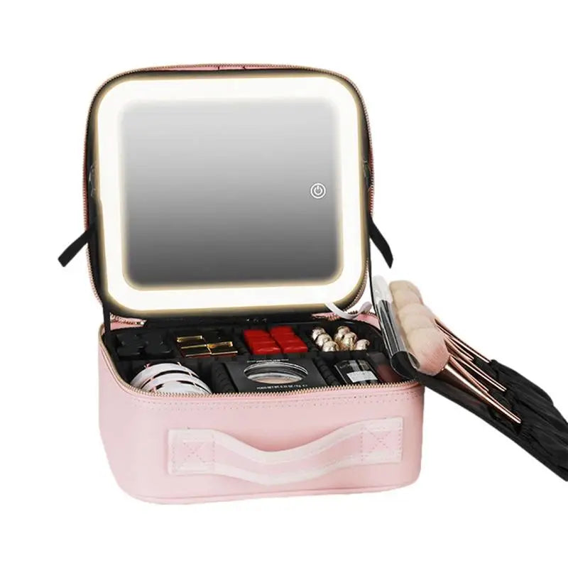 Trousse de Maquillage avec Miroir à LED